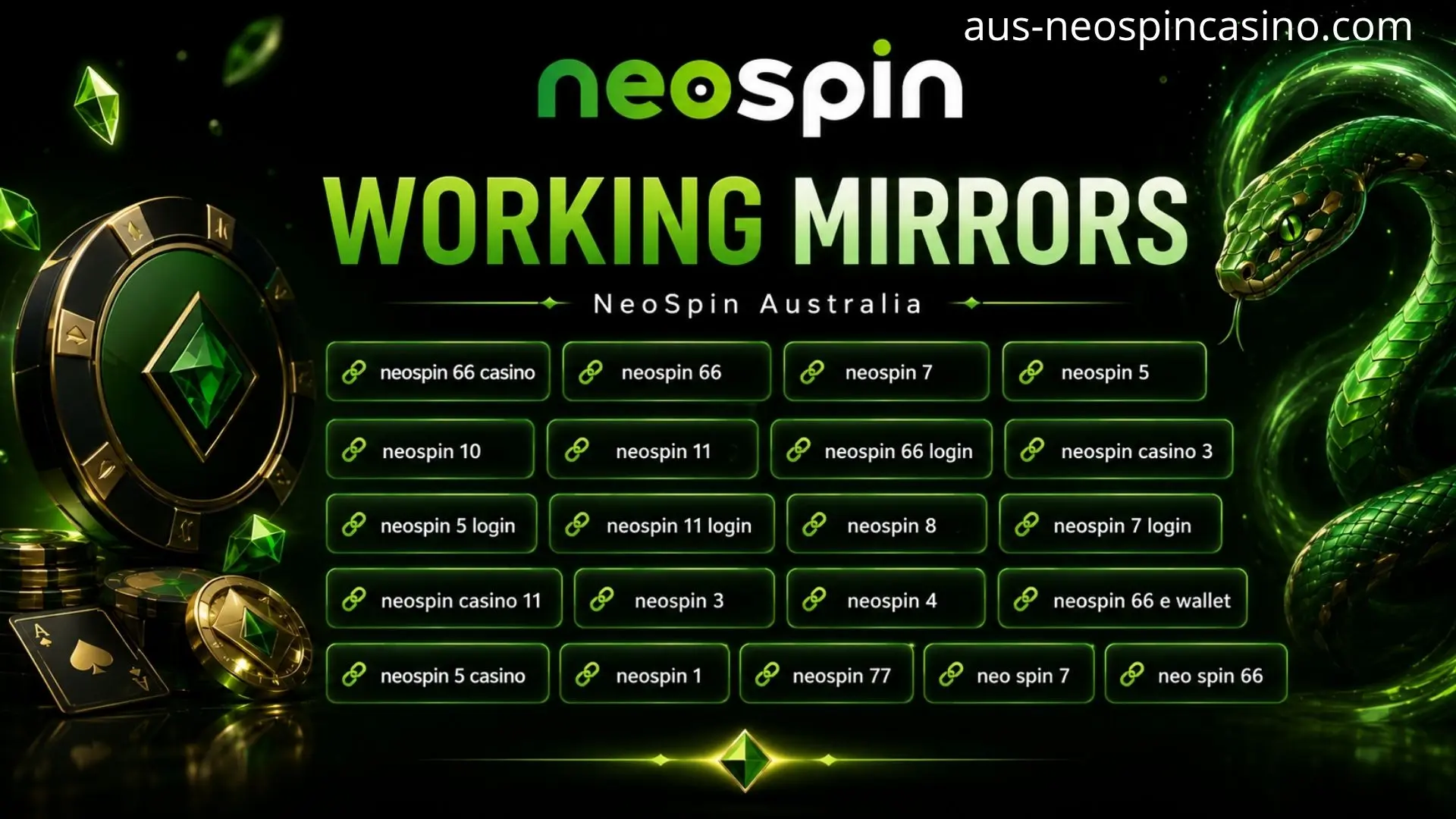 NeoSpin Casino working mirrors and backup access